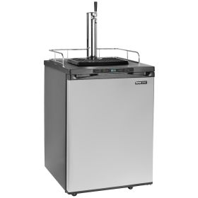 VEVOR Beer Kegerator, Single Tap Draft Beer Dispenser, Full Size Keg Refrigerator With Shelf, CO2 Tank(No Gas), Drip Tray & Rail
